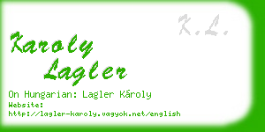 karoly lagler business card